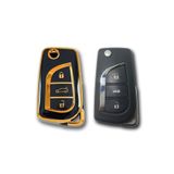 kral anahtar Toyota Corolla,auris,yaris,avansın Vb.sustalı Nano Yüksek Kalite Silikon Kumanda Kılıfı Siyah