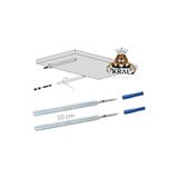 Kral Hırdavat 10 cm Gizli Raf Tutucu 8 mm Çapında Dayanıklı Metal Takım - Metalik Gri
