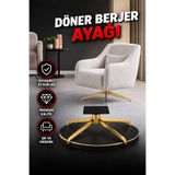 KRAL HIRDAVAT Döner Mekanizmalı Gold Berjer Ayağı – 25 cm 1 adet fiyatıdır