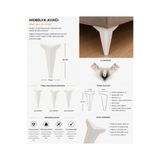 KRAL HIRDAVAT KONSOL AYAĞI, KANEPE AYAĞI, 4 Adet, Tv Sehpa Ayağı, 24 cm PLASTİK Ayak, BEYAZ Renk 24.cm.sedir.beyaz00352