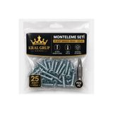 KRAL HIRDAVAT Montaj Vidalama Seti, Mobilya Montaj, Vidalama Seti, Paket İçeriği 25 Adet ''5 Çapı X 5 Uzunluğundadır.'' 5x5.monteleme.seti
