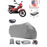 Kral Motor KR-100-B Branda Gri Arka Çanta Uyumlu(Topcase) Motosiket Brandası Motor Örtüsü Çadır Su Geçirmez Motosiklet Kılıfı Motor Brandası,lastikli,taşıma Torbalı