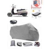 Kral Motor Rigil 125 Branda Gri Arka Çanta Uyumlu(Topcase) Motosiket Brandası Motor Örtüsü Çadır Su Geçirmez Motosiklet Kılıfı Motor Brandası,lastikli,taşıma Torbalı