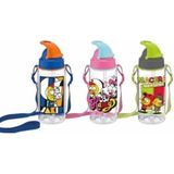 Kral Şakir Desenli 500 ml Pipetli Tritan Matara, Şık ve Pratik Tasarım - Seçenek 1 - Ahşap - Bej