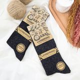 Kral Socks 2 Çift Erkek Kışlık Çorap Lambswool Yünlü Çorap (40-44 Beden) - 40 - 44 - Siyah