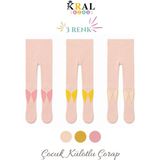Kral Socks 3'lü Kız Bebek & Çocuk Pamuklu Desenli Külotlu Çorap - 11 - 12 Yaş