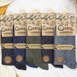 Kral Socks 5 Çift Erkek Termal Lambswool Yün Çorap - 40 - 44 - Asorti