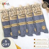 Kral Socks 5 Çift Erkek Termal Lambswool Yün Çorap - Dore - 40 - 44