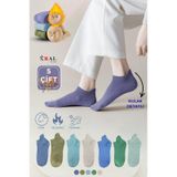Kral Socks 5 Çift Kadın Yün Termal Kulak Detaylı Isı Emici Kışlık Çorap Renkli Karışık ASORTİ