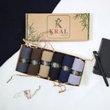 Kral Socks Bambu Uzun Çorap (6 Çift) Kaliteli Yazlık Dikişsiz Parfümlü Hediye Kutulu Erkek Çorap - 40 - 44 - Renkli