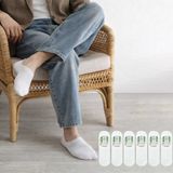 Kral Socks Erkek - Bambu Babet Çorap Dikişsiz Parfümlü Silikonlu Babet Çorap - 36 - 40 - 1BW-Beyaz
