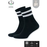 KRAL SOCKS Erkek Kadın Çizgili Kolej Tenis Çorabı Pamuklu Terletmez Çorap