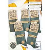 Kral Socks Erkek Kışlık Termal Etkili 5'li Paket Lambswool Kuzu Yün Çorap Haki