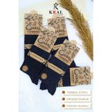Kral Socks Erkek Kışlık Termal Etkili 5'li Paket Lambswool Kuzu Yün Çorap Siyah