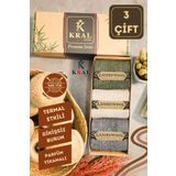 KRAL SOCKS Erkek Koyun Yünlü Lambswool Kışlık 3lü Kutulu Dikişsiz Çorap