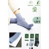 Kral Socks Kabartma Desenli Bambu Dikişsiz Parfümlü Erkek Kısa Çorap 3'lü Çok Renkli