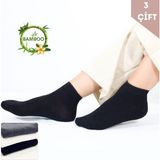 Kral Socks Kadın Bambu Patik Çorap (3 Adet) Görünmez Dikişsiz Parfümlü Kısa Yazlık Kadın Çorabı - 36 - 40 - Beyaz - Siyah