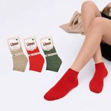 Kral Socks Kadın Bambu Patik Çorap (3 Adet) Görünmez Dikişsiz Parfümlü Kısa Yazlık Kadın Çorabı - 36 - 40 - Kırmızı - Yeşil