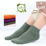 Kral Socks Kadın Bambu Patik Çorap (3 Adet) Görünmez Dikişsiz Parfümlü Kısa Yazlık Kadın Çorabı - 36 - 40 - Mor - Turuncu - Yeşil