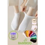 KRAL SOCKS Kadın Bambu Patik Çorap (5 ADET ÇİFT) Dikişsiz Parfümlü Kısa Model Hassas Çorabı