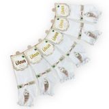 Kral Socks Kadın Bambu Patik Çorap 6’lı Set –%80 Bambu, Fırfırlı, Parfümlü, Nefes Alır (beyaz)