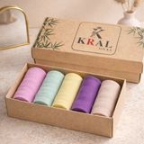 Kral Socks Kadın Çorap Dikişsiz Parfümlü (5 Çift) Hediye Kutulu Bambu Patik Çorap Seti - 36 - 40 - Renkli