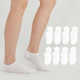Kral Socks Kadın - Erkek (8 Li - 8 Çift) Pamuklu Terletmez Yazlık Görünmez Çorap Seti - 36 - 40 - Beyaz