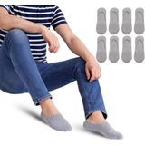 Kral Socks Kadın - Erkek Düz Desen (8 Çift) Pamuklu Terletmez Babet Çorap - 36 - 40 - Gri