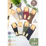Kral Socks Kadın Koyun Yünü Lambswool Kışlık 3'lü Set Çorap ASORTİ