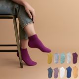 Kral Socks Kadın Patik Çizgili Kabartma Ters Havlu Penye 6 Çift Karışık Renk Kısa Çorap - 36 - 40 - Asorti