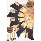Kral Socks Kışlık Yün Çorap Lambswool Kuzu Yünlü Kadınlar Için Dikişsiz Termal Siyah