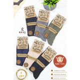 KRAL SOCKS Kışlık Yün Erkek Çorap 6lı Paket Dikişsiz Lambswool