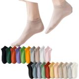 Kral Socks Renkli (10 Çift) Likralı Pamuklu Penye Kadın Patik Çorap - 36 - 40