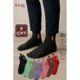 Kral Socks Termal Erkek Havlu Patik Çorap 5'li Set 5 Çift Açık Yeşil