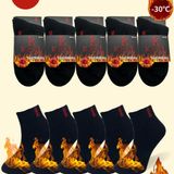 Kral Socks Termal Erkek Kışlık Havlu Patik Çorap (5 Çift) Siyah Renk - 40 - 44