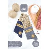 KRAL SOCKS Termal Etkili Lambswool Yünlü (2 ÇİFT) Dikişsiz Kalın Kışlık Yün Çorap