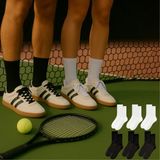 Kral Socks Unisex 6 Çift Pamuklu Tenis Spor Uzun Soket Boy Çorap - 40 - 44 - Siyah - Beyaz