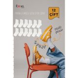 Kral Socks Unisex Beyaz 12 Çift Pamuklu Tenis Spor Uzun Soket Boy Çorap Beyaz