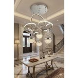 Kral Tacı 4 Top LED Avize - KROM - Sarı - Gün Işığı - Beyaz