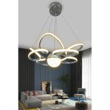 Kral Tacı Model Tek Toplu Led Avize - - Kumandalı / Krom Krom
