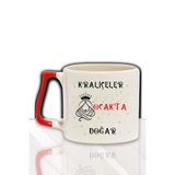 Kraliçeler Bu Ayda Doğar Baskılı Arkadaş, Sevgiliye Doğum Günü Hediyelik Renkli Kulplu Kupa Bardak, QBLK5410-K-1