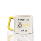 Kraliçeler Bu Ayda Doğar Baskılı Arkadaş, Sevgiliye Doğum Günü Hediyelik Renkli Kulplu Kupa Bardak, QBLK5410-S-11