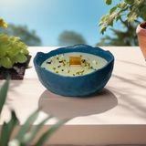 Krater Yüzey Çıra Mum - Bebek Mavi