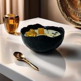 Krater Yüzey Çıra Mum - Siyah