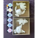 Kraterya Home 4 Adet 3D Figür, Taş Boyama,kuromi, Dinazor,kendin Yap,boyama Etkinliği - Açık Beyaz - 7 - 14 Yaş