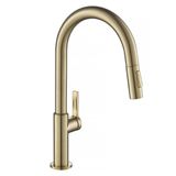 Kraus KPF-2820SFACB Oletto Tek Saplı Aşağı Çekilebilir Mutfak Bataryası, 40 cm, Antik Şampanya Bronz