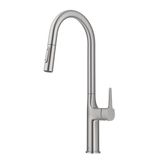 Kraus KPF-3101SFS Oletto Modern Çekmeli Tek Saplı Mutfak Bataryası, 49,5 cm, Noktasız Paslanmaz Çelik