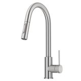 Kraus KPF-3104SFS Oletto Çağdaş Aşağı Çekmeli Tek Saplı Mutfak Bataryası, 41 cm, Noktasız Paslanmaz Çelik
