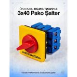 Kraus & Naimer 3X40a 3 Fazlı Trifaze Açıp Kapama Kilitlenebilir Emniyet Pako Şalteri (0-1 Aç Kapa 40 Amper)