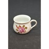 Krautheim Italyan Vintage Çay Fincanı/porselen Kupa 1 Parça 150 ml - Açık Mavi - Kırmızı